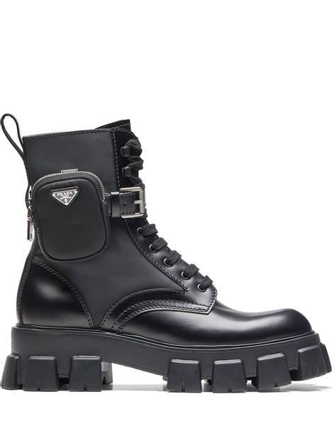 mens prada winter boots 42|Prada ankle pouch combat boots.